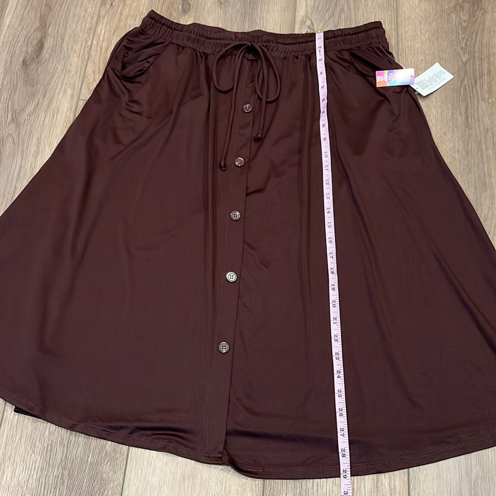 NWT Lularoe Marsha Skirt, Large, Pockets, Elastic Waist, Drawstring, Modest - Picture 4 of 11